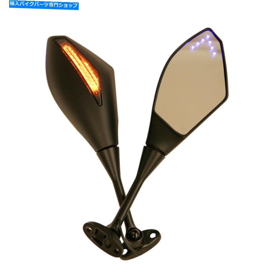 Mirror 鈴木GSXR 600 750 1000 HONDA CBR 1000RR 600RRのための青いLEDターンシグナルミラー Blue LED Turn Signal Mirrors For Suzuki GSXR 600 750 1000 Honda CBR 1000RR 600RR【並行輸入品】