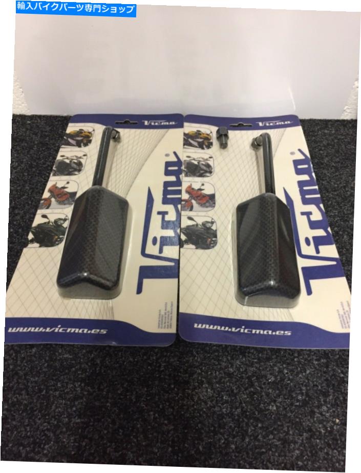 Mirror ヴィスマミラー対M10 10mmカーボンファイバーファイバールックシンド左右右lexmotoモープ Vicma Mirrors Pair M10 10mm Carbon Fibre Fiber Look Sym Left Right Lexmoto Moped【並行輸入品】