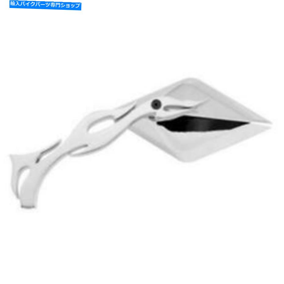 Mirror オートバイダイヤモンドフレームステムミラー - 左ビークマスターKS-A03L Motorcycle Diamond Flame Stem Mirror - Left BikeMaster KS-A03L【並行輸入品】