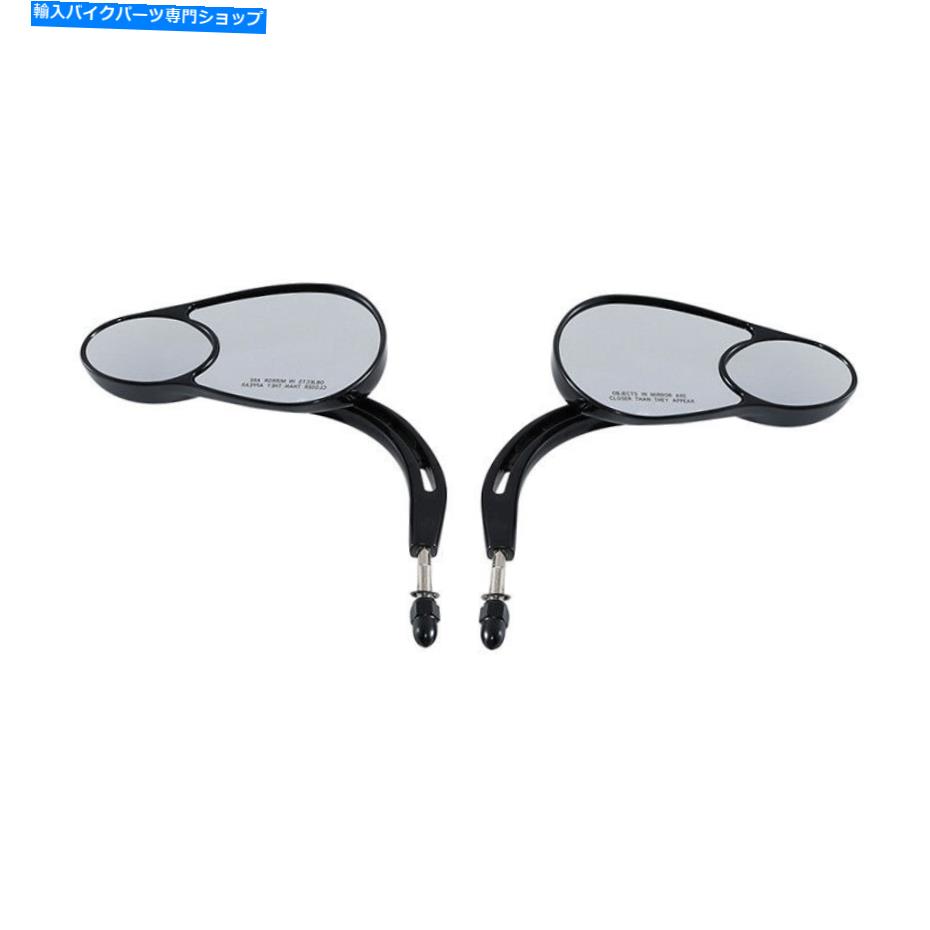 Mirror ハーレーツーリングロードキンググライドのための8mmの黒いペアの後部ビューミラー 8mm Black Pair Rear View Mirrors Fit For Harley Touring Road King Glide【並行輸入品】