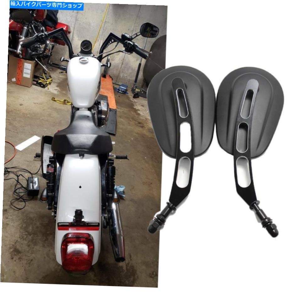Mirror Harley Davidson XL Sportster 1200 883オートバイリアビューサイドミラーブラック For Harley Davidson XL Sportster 1200 883 Motorcycle Rearview Side Mirrors Black【並行輸入品】