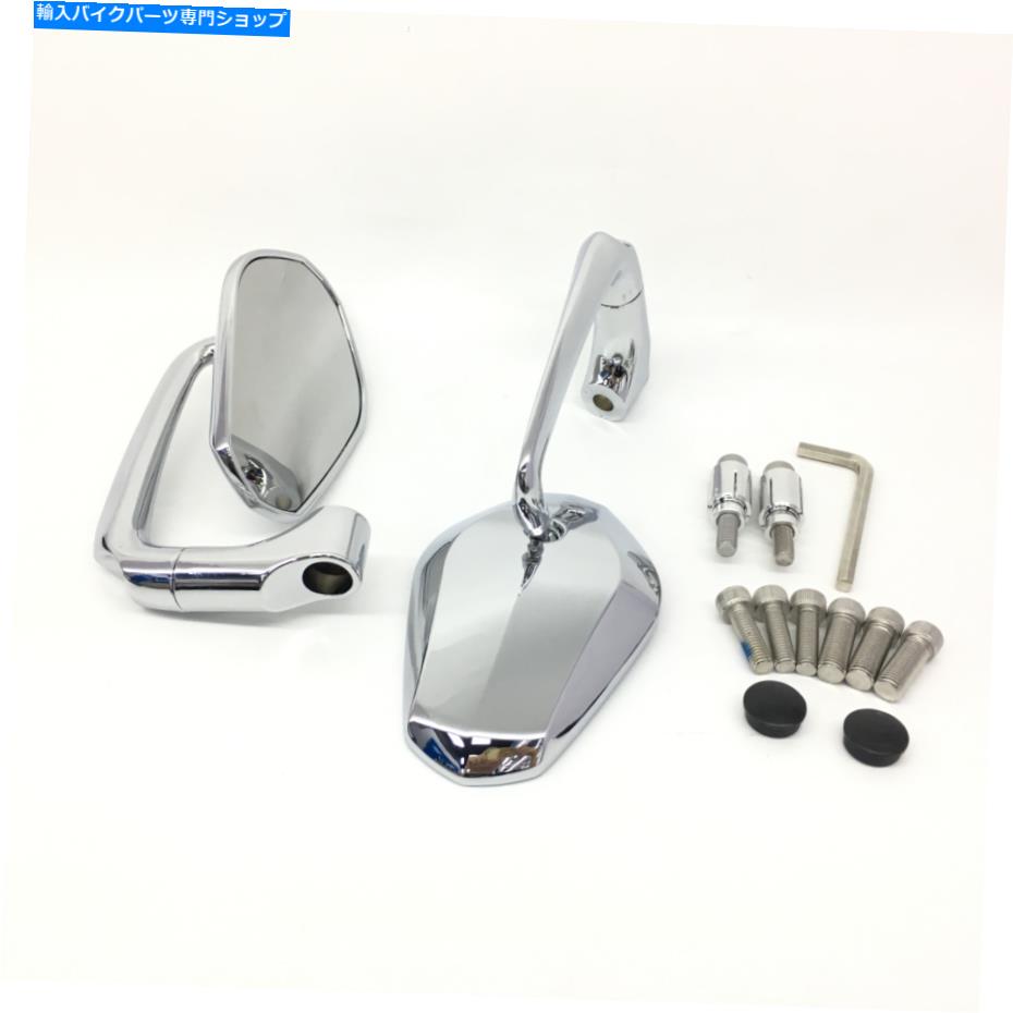 Mirror カスタムオートバイユニバーサルブラック8mm 10mmオーバルバックサイドミラーカフェレース Custom Motorcycle Universal Black 8mm 10mm Oval Rearview Side Mirrors Cafe Race【並行輸入品】