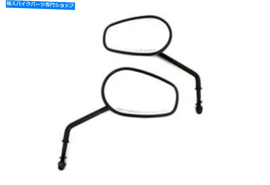 Mirror 凸形のミラーセット、黒、長い茎と黒仕上げ CONVEX STYLE MIRROR SET, BLACK, features long stems and a black finish【並行輸入品】