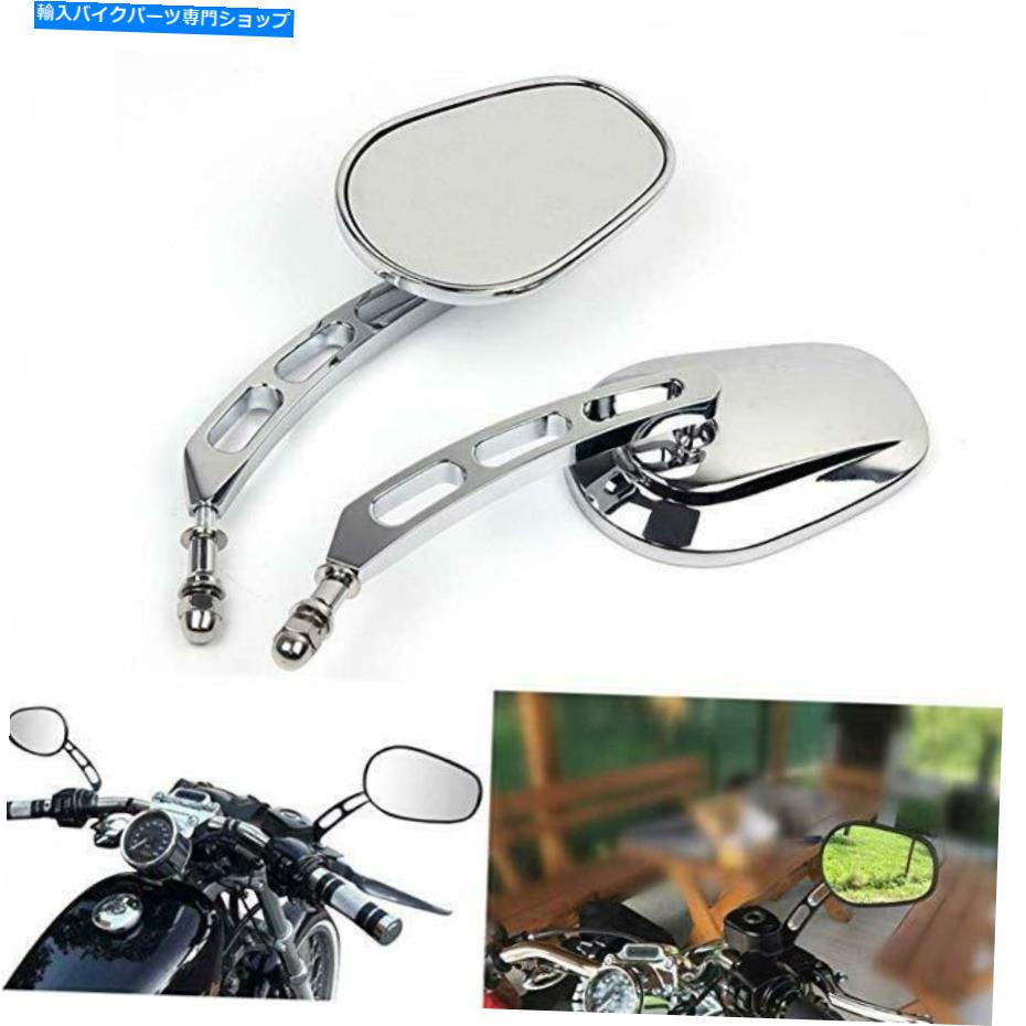 Mirror Harley Davidson Heritage Suftail Flhtc Classic HGのためのクロムオートバイのミラー Chrome Motorcycle Mirrors For Harley Davidson Heritage Softail FLHTC Classic HG【並行輸入品】