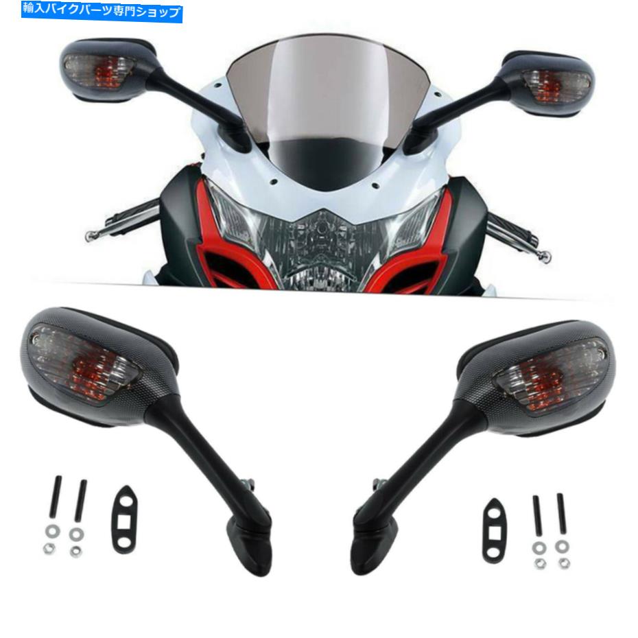 Mirror 黒の背面図のミラーはスズキGSXR 1000 GSXR600 GSX-R 750 06-15の信号 Black Rear View Mirrors Turn Signal For Suzuki GSXR 1000 GSXR600 GSX-R 750 06-15【並行輸入品】