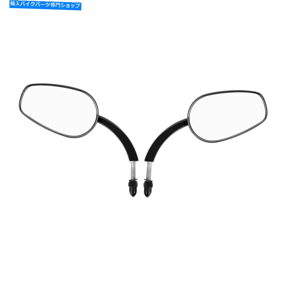 Mirror ハーレーファットボブFXDF 08-17ローライダーFXDL 93-17のための8mmのバックビューサイドミラー 8mm Rearview Side Mirrors Fit For Harley Fat Bob FXDF 08-17 Low Rider FXDL 93-17【並行輸入品】