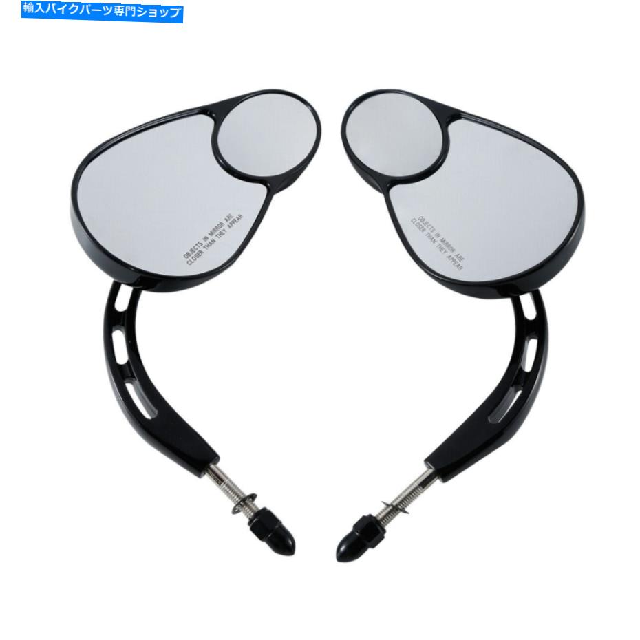 Mirror Sportster Softail Deluxe Dynaのための8mm背面図サイドミラーフィット 8mm Rear View Side Mirrors Fit For Harley Touring Sportster Softail Deluxe Dyna【並行輸入品】