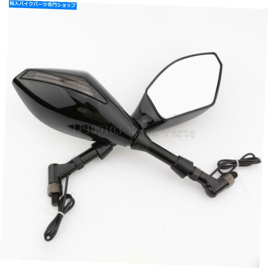 Mirror ヤマハV-STAR 650 950 1100 1300クラシック用スモークレンズLEDターンシグナルミラー Smoke Lens LED Turn Signal Mirrors For Yamaha V-Star 650 950 1100 1300 Classic【並行輸入品】