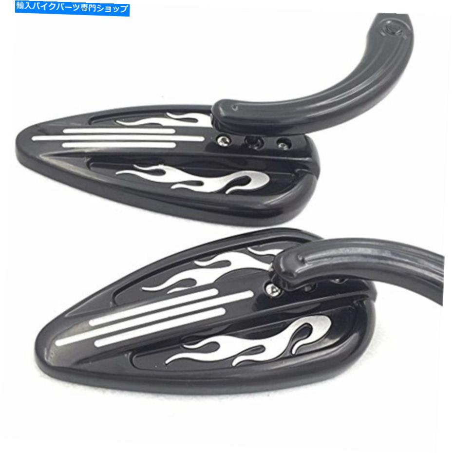 Mirror ブラック真新しい頭蓋骨の鏡のための鏡のための鏡のための鏡 Black Brand New Skull Rearview Mirrors For Harley Touring Electra Glide【並行輸入品】