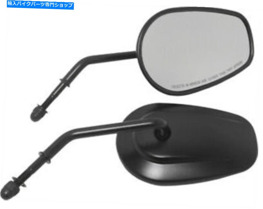 Mirror ハードドライブ18-501BKテーパーミラーブラックショートステム HARDDRIVE 18-501BK Tapered Mirror Black Short Stem【並行輸入品】