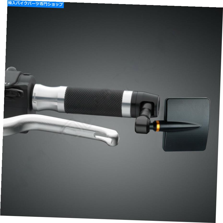 Mirror ブラックCNCアルミ合金オートバイサイドエンドバーミラーハンドルバーミラー Black CNC Aluminum Alloy Motorcycle Side End Bar Mirror Handlebar Mirrors【並行輸入品】