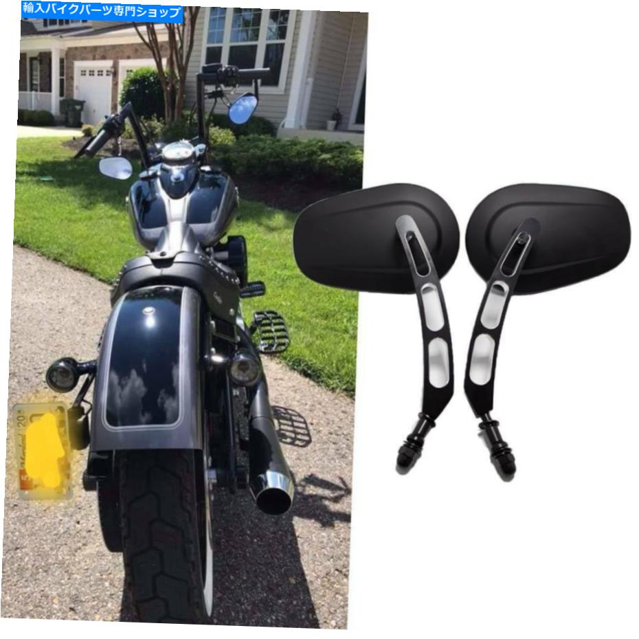 Mirror ハーレーダビッドソンアイロン883 1200 Sportster Blackオートバイリアビューミラー For Harley Davidson Iron 883 1200 Sportster Black Motorcycle Rear View Mirrors【並行輸入品】