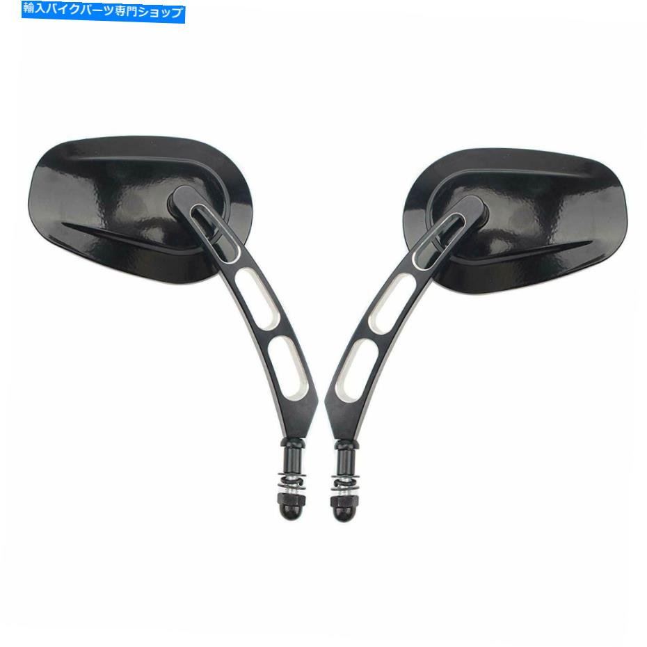 Mirror ハーレーXL Sportster 1200 883 Road King Road Glide Aのためのブラックオートバイのミラー Black Motorcycle Mirrors For Harley XL Sportster 1200 883 Road King Road Glide A【並行輸入品】