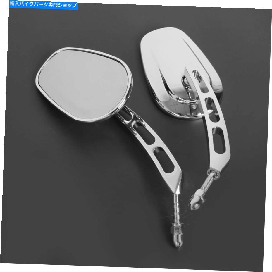 Mirror ハーレーダビッドソンストリートグライドFLHXクロームオートバイリアビューサイドミラーDM For Harley Davidson Street Glide FLHX Chrome Motorcycle Rearview Side Mirrors DM【並行輸入品】