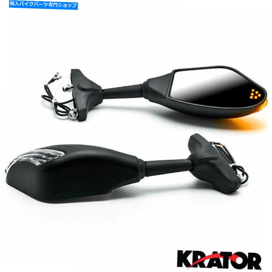 Mirror ホンダCMX 250 450 Rebel Furyのためのブラック統合ミラー/ターン信号 Black Integrated Mirrors w/ Turn Signals For Honda CMX 250 450 Rebel Fury【並行輸入品】