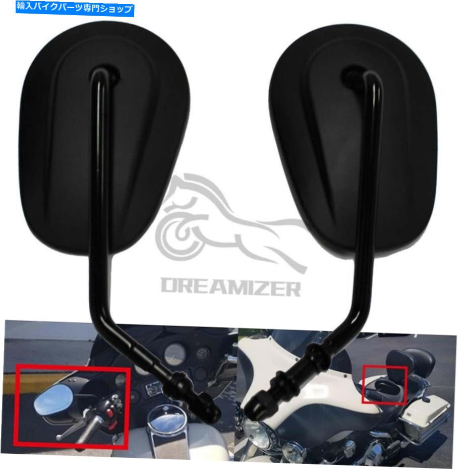 Mirror ハーレーダビッドソンエレクトラロードツーリンググライド用8 mmブラックリアビューミラー 8mm Black Rear View Mirrors For Harley Davidson Electra Road Touring Glide【並行輸入品】