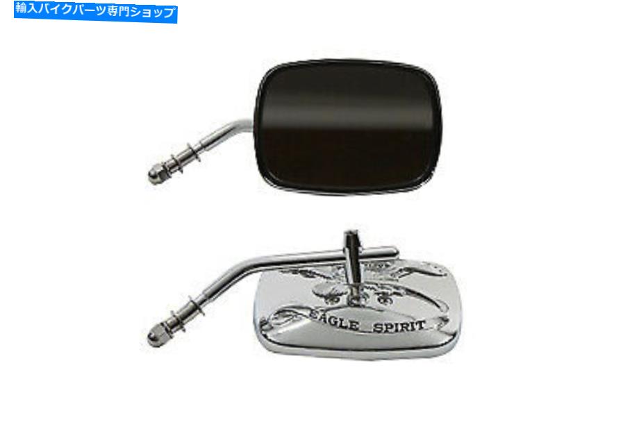 Mirror イーグルスピリットミラーセットストックステムクロム Eagle Spirit Mirror Set with Stock Stems Chrome【並行輸入品】