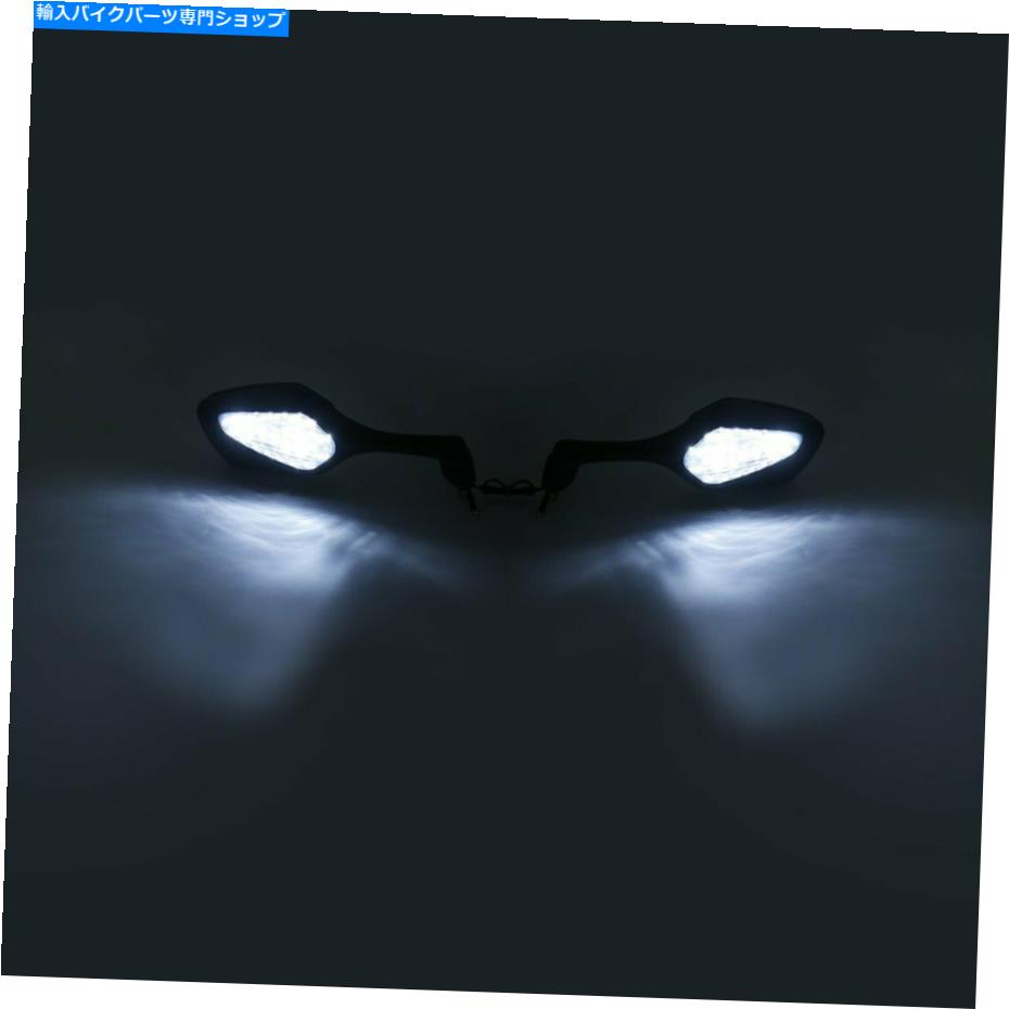 Mirror 2ピースLEDターン信号ライトリアビューミラーフィットホンダCBR1000RR 2008-2012 2pcs LED Turn Signal Light Rear View Mirrors Fits Honda CBR1000RR 2008-2012【並行輸入品】
