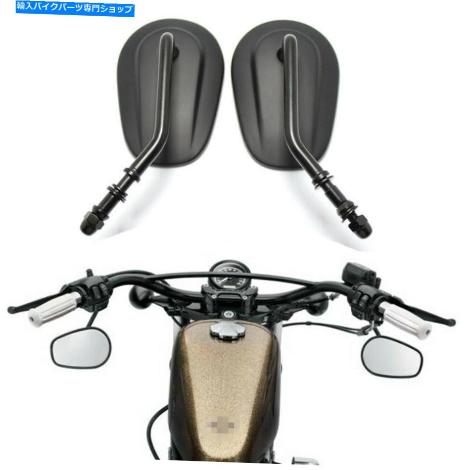 Mirror ブラックオートバイリアビューミラーハーリー遺産ソフトイーネー1990-2010-2019アメリカ Black Motorcycle Rear View Mirrors For Harley Heritage Softail 1990-2010-2019 US【並行輸入品】