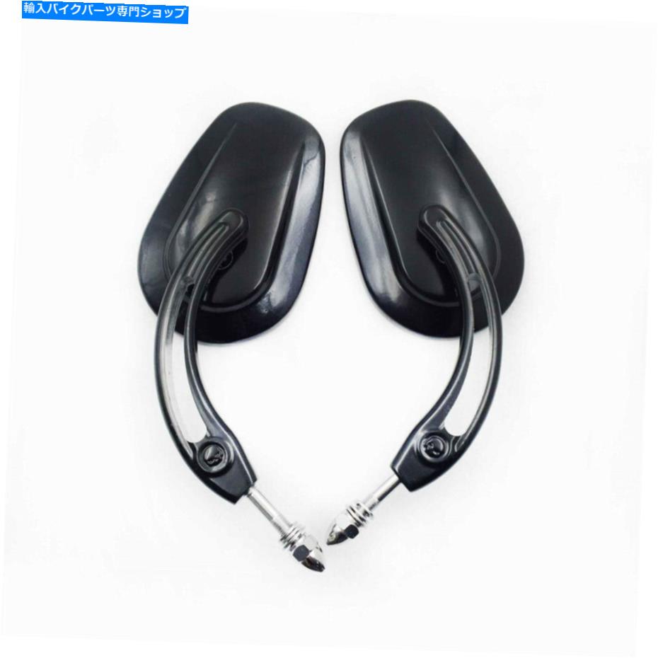 Mirror Harley Sportster 883 1200用2個のPCSブラックビッグバックサイドミラー 2 pcs Black Big Rearview Side Mirrors For Harley Sportster 883 1200【並行輸入品】