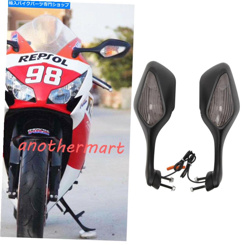 Mirror オートバイブラックミラーホンダCBR 1000RR CBR1000RR 2008 Motorcycle Black Mirrors w/ Turn Signal For Honda CBR 1000RR CBR1000RR 2008 2009【並行輸入品】
