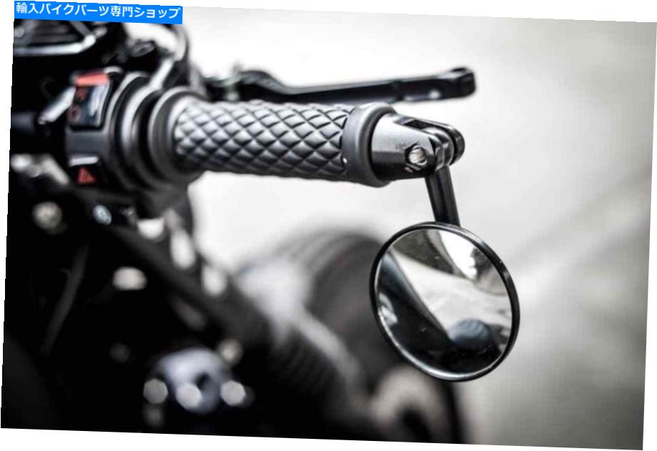 Mirror Fit Honda Rebel 300 500 2017-21ペアサイドミラーハンドルバーリアビューブラックグリップ FIT HONDA REBEL 300 500 2017-21 PAIR SIDE MIRROR HANDLE BAR REAR VIEW BLACK GRIP【並行輸入品】