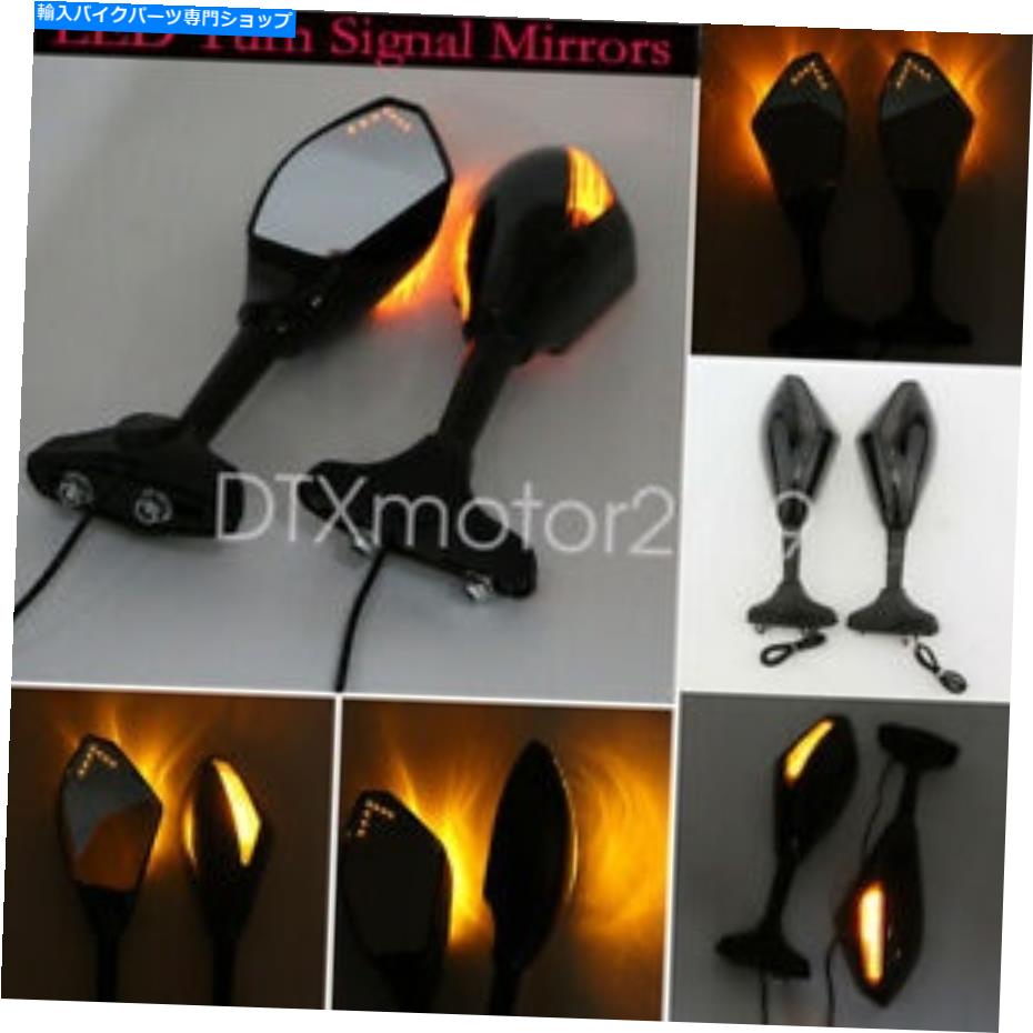 Mirror スモークブラックミラーLEDホンダCBR 600 F1 / F2 / F3 / F4 / F4I 1993-2004の回転信号 Smoke Black Mirrors LED Turn Signals for Honda CBR 600 F1/F2/F3/F4/F4i 1993-2004【並行輸入品】