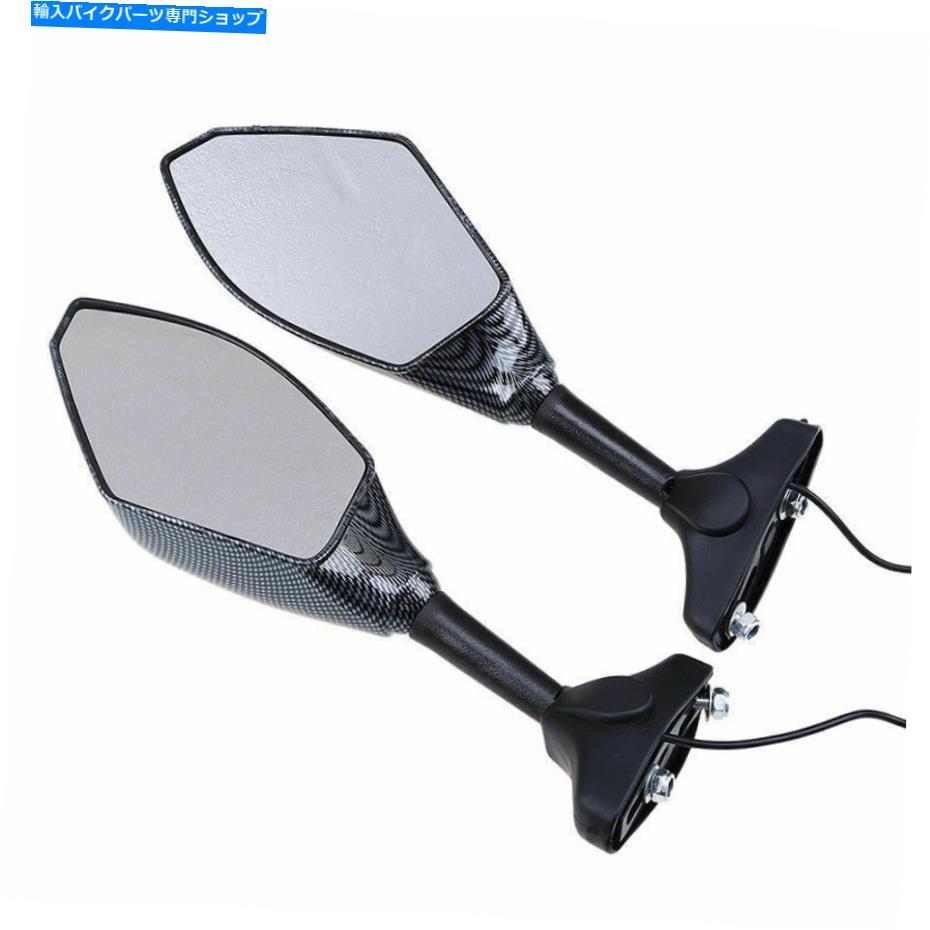 Mirror オートバイストリートバイクLEDターンシグナル統合ミラーユニバーサルフィットヤマハ Motorcycle Street Bike LED Turn Signals Integrated Mirrors Universal Fit Yamaha【並行輸入品】