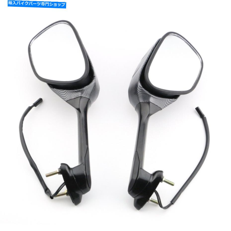 Mirror スズキGSXR600 / 750 2006-2015カーボンのためのターン信号ライト付きリアビューミラー Rear View Mirrors With Turn Signal Light For Suzuki GSXR600/750 2006-2015 Carbon【並行輸入品】