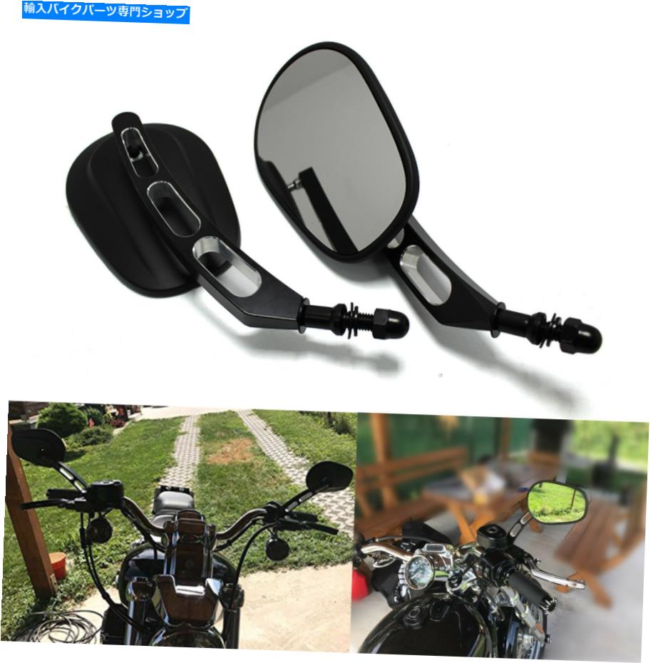 Mirror Harley Davidson Touring Sportster Edge Cut Black Outaycle Cruiserミラー For Harley Davidson Touring Sportster Edge Cut Black Motorcycle Cruiser Mirrors【並行輸入品】