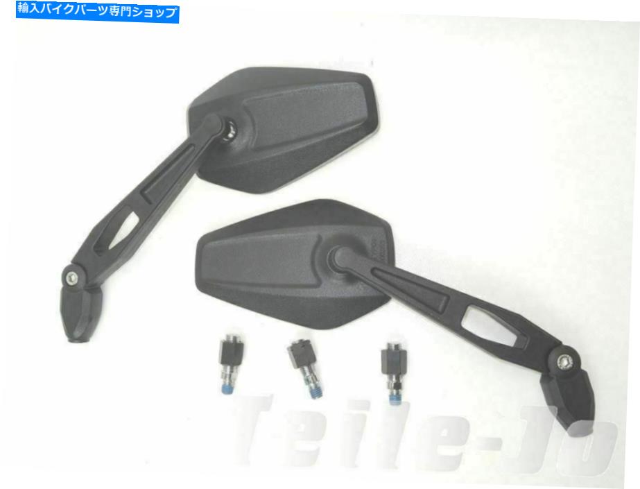 Mirror 電気認定ヤマハホンダスズキブースター付きミラーペアブラックマット2 Mirror Pair Black Matte With E-Certified Yamaha Honda Suzuki Booster 2【並行輸入品】