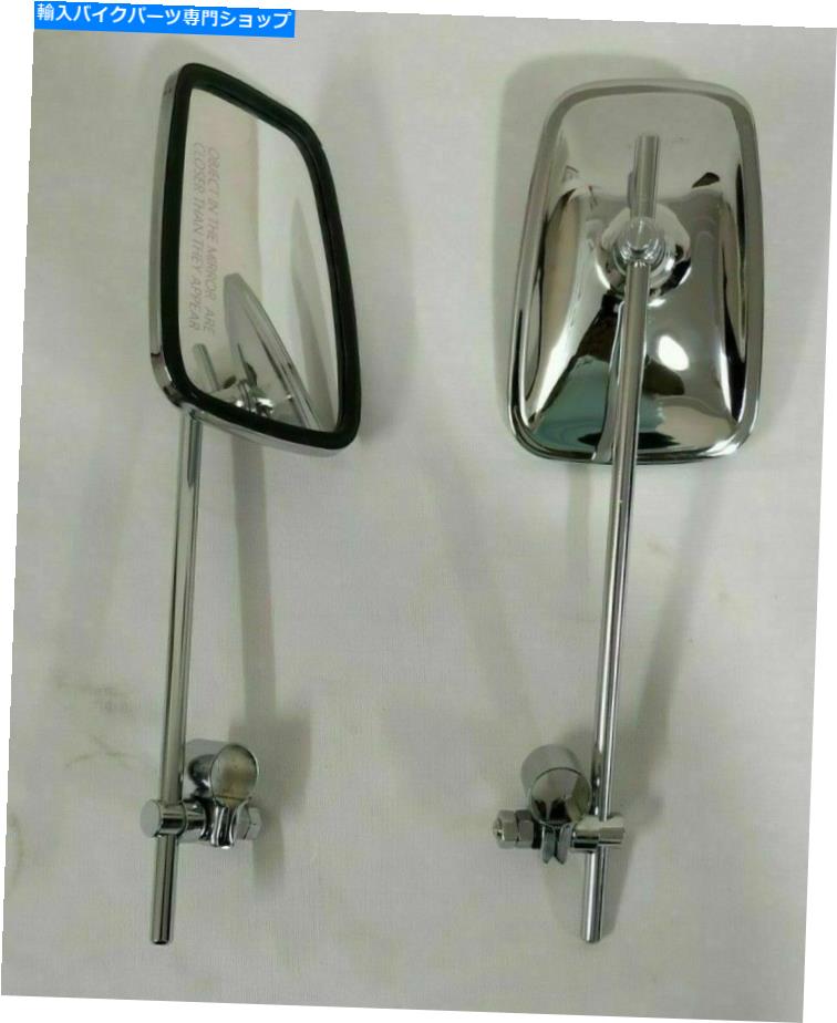 Mirror クロームサイドリアビューミラーセットロイヤルエンフィールドクラシック35のための22mmバークランプフィット35 CHROME SIDE REAR VIEW MIRROR SET 22MM BAR CLAMP FIT FOR ROYAL ENFIELD CLASSIC 35【並行輸入品】