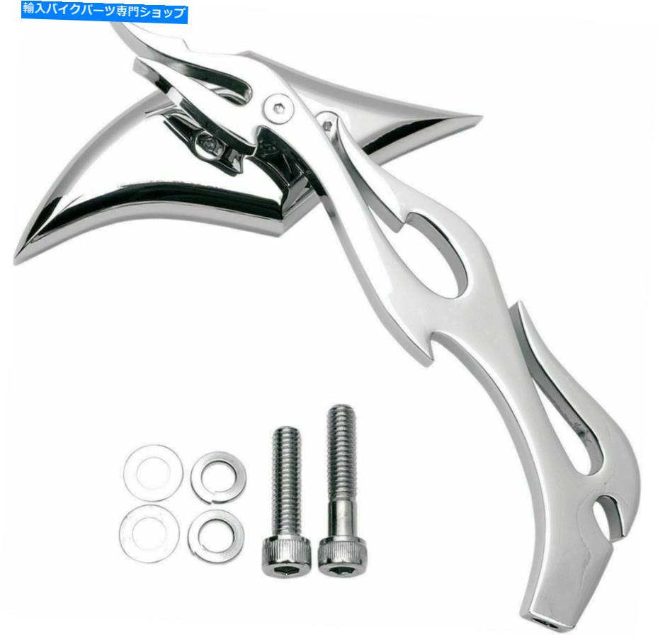 Mirror Drag Specialties Gothic Mirror 0640-0035 Flame Stem Lift Side. Drag Specialties Gothic Mirror 0640-0035 Flame Stem Left Side【並行輸入品】