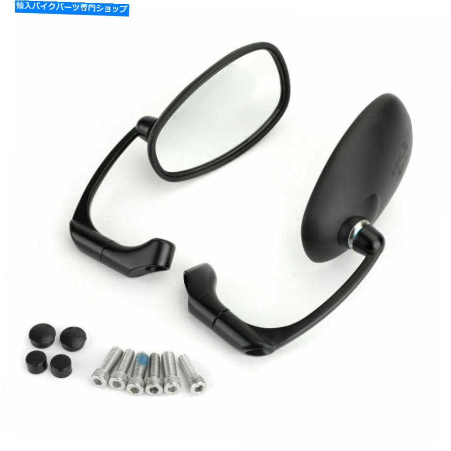 Mirror Cafe Racer BobberカスタムボバーのBLKのためのペアM8 M10 Retro L-Barのバックミラー Pair M8 M10 Retro L-Bar Rearview Mirrors For Cafe Racer Bobber Custom Bobber BLK【並行輸入品】