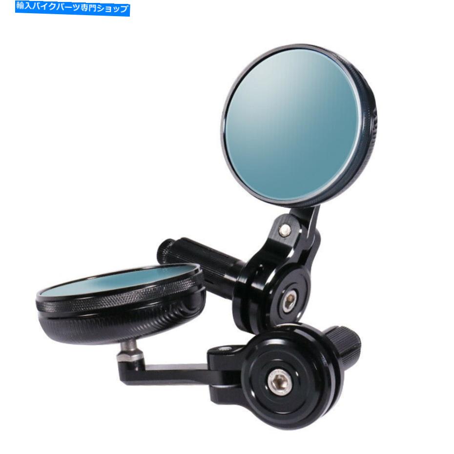 Mirror ユニバーサルオートバイハンドルバーエンドハーレーホンダBMW用ミニバックミラー Universal Motorcycle Handle Bar Ends Mini Rearview Mirrors For Harley Honda BMW【並行輸入品】