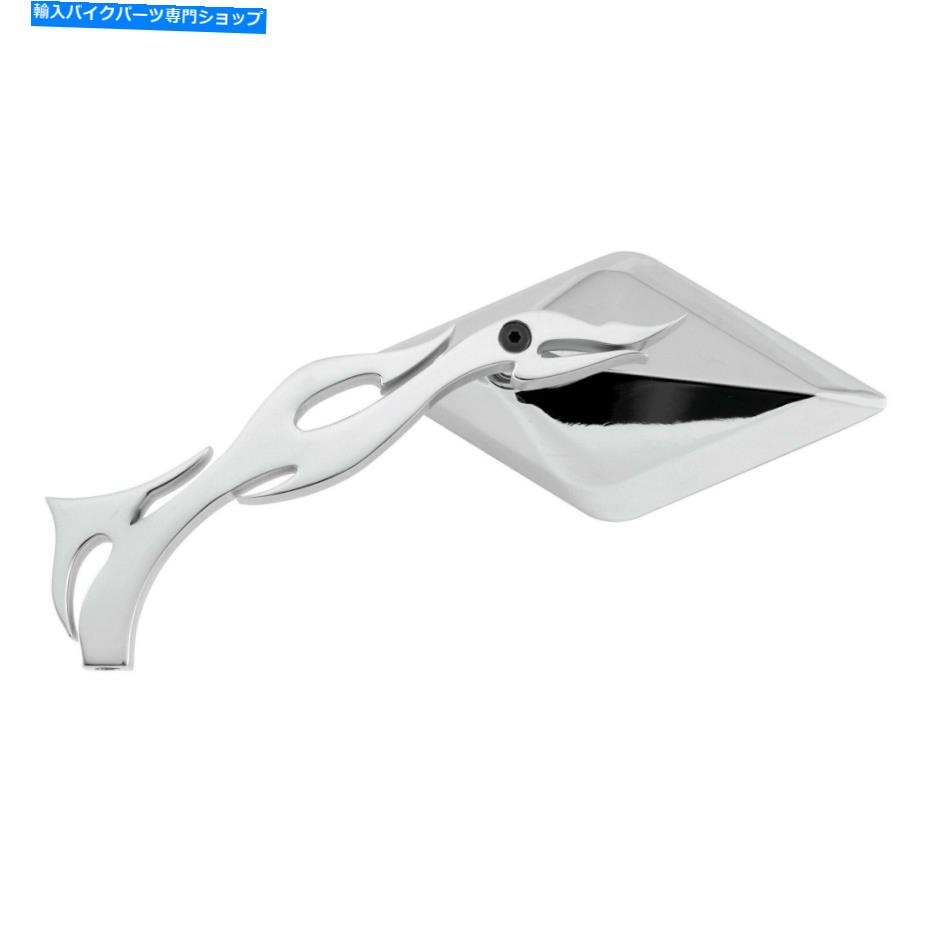 Mirror Bikemaster 600252左サイドダイヤモンドフレームクロームミラーWステム BikeMaster 600252 Left Side Diamond Flame Chrome Mirror w Stem【並行輸入品】