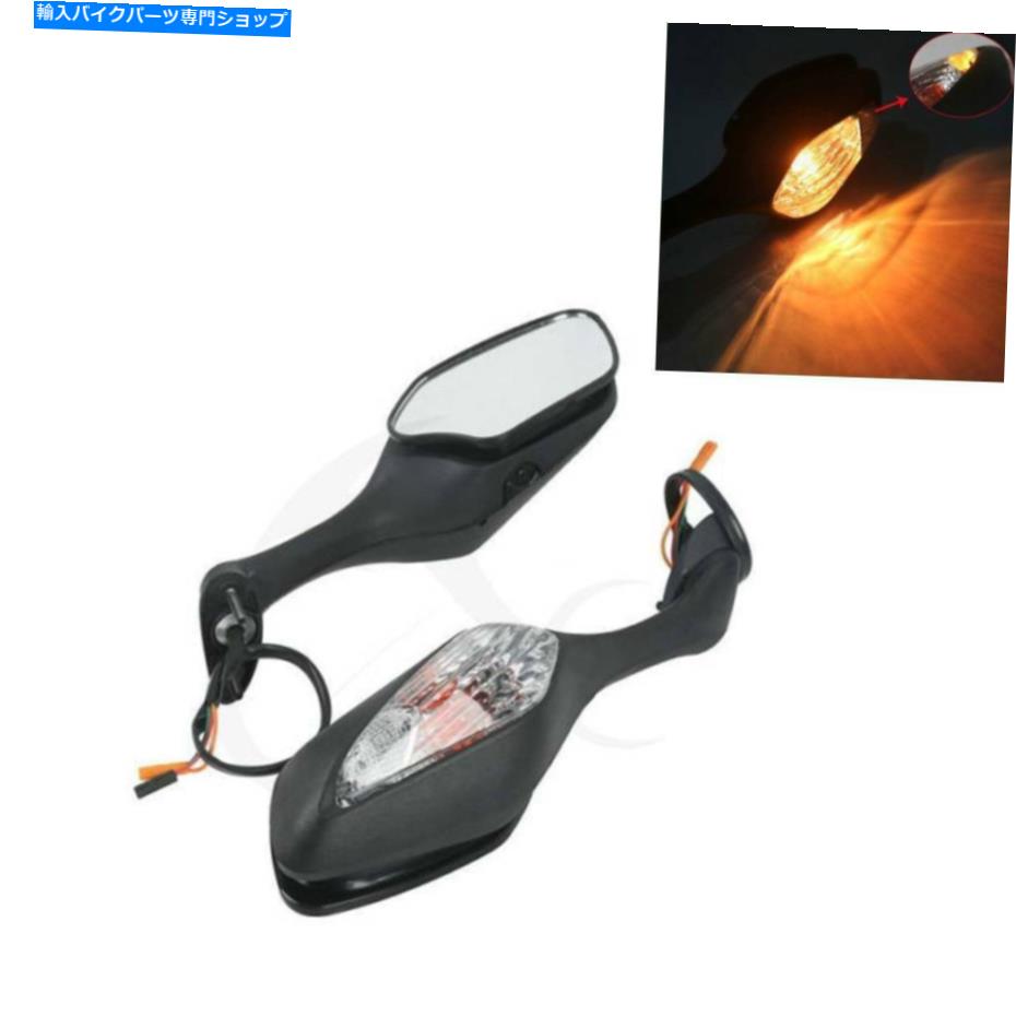 Mirror ホンダCBR1000RR 2008-2010 2011用アンバーターン信号ライトリアミラーフィット Amber Turn Signal Light Rear Mirrors Fit For Honda CBR1000RR 2008-2013 2010 2011【並行輸入品】