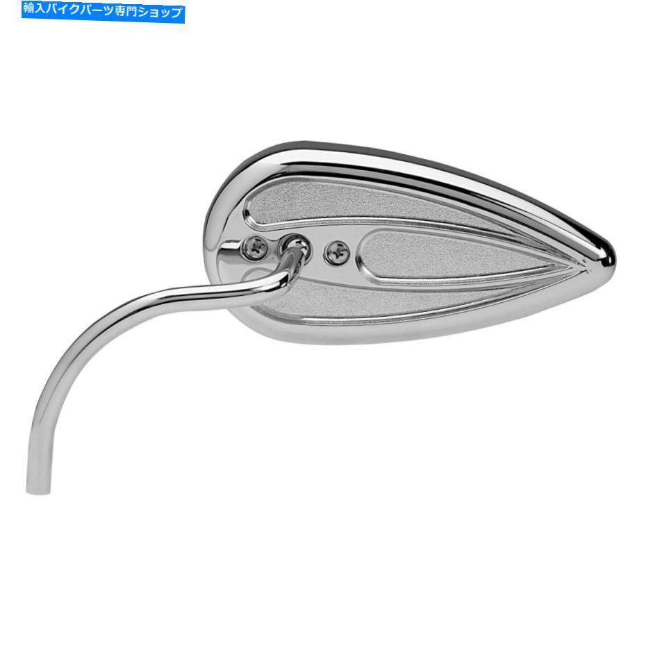 Mirror Arlen NESS M-1011左側のティアドロップクロームミラー Arlen Ness M-1011 Left Side Teardrop Chrome Mirror【並行輸入品】