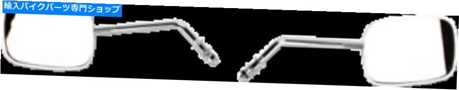 Mirror Drag Specialties長方形のミラーロングクロム Drag Specialties Rectangular Mirrors Long Chrome【並行輸入品】
