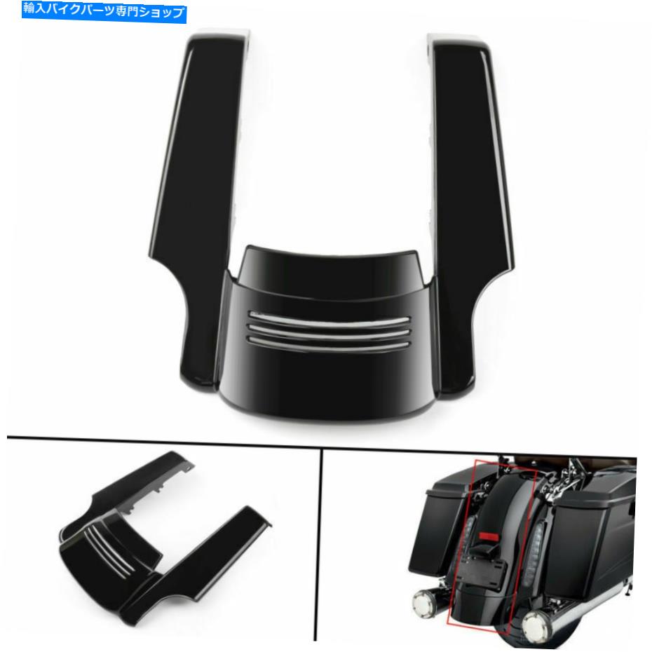 Rear Fender 2014-2018 Street Road Glide Chiのための黒の伸縮されたリアフェンダー拡張フィット Black Stretched Rear Fender Extension Fit for 2014-2018 Street Road Glide CHI【並行輸入品】