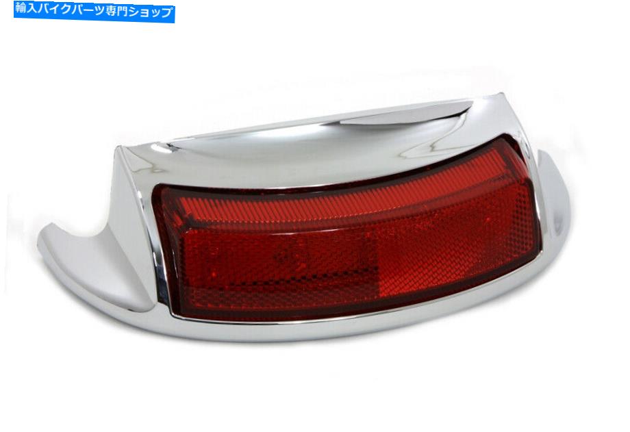 Rear Fender 赤いレンズが付いているクロムLEDリアフェンダーチップハーレー - ダビッドソン Chrome LED Rear Fender Tip with Red Lens fits Harley-Davidson【並行輸入品】