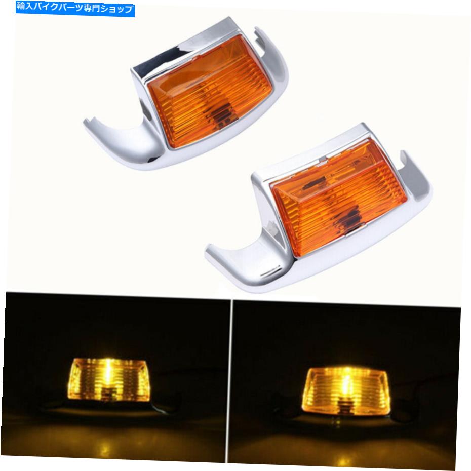 Rear Fender ハーレーフフルのFlstnのための前部後部泥棒のトリムのフェンダーの先端LEDライト琥珀色のフィット Front Rear Mudguard Trim Fender Tip LED Light Amber Fit For Harley FLSTC FLSTN【並行輸入品】