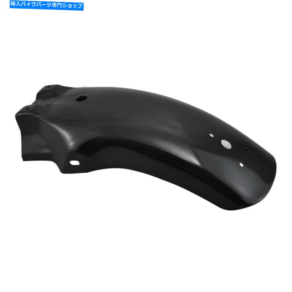 Rear Fender ハーレーチョッパークルーザーのためのムラードブラックリアフェンダーメタルマッドガードガードソリッド Vivid Black Rear Fender Metal Mudguard Guard Solid For Harley Chopper Cruisers【並行輸入品】
