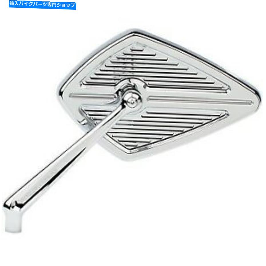 Mirror Arlen Ness左サイドクロームダイヤモンドミラー（それぞれ販売） Arlen Ness Left Side Chrome Diamond Mirror for Harley (SOLD EACH)【並行輸入品】