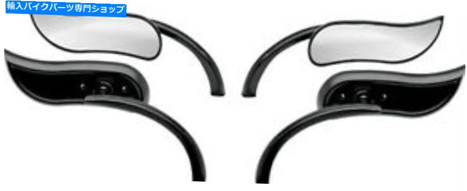 Mirror ハーレーダビッドソンモデルのためのArlen Nessブラックアップスイプオートバイミラー Arlen Ness Black Upswept Motorcycle Mirrors For Harley Davidson Models【並行輸入品】 40,376円
