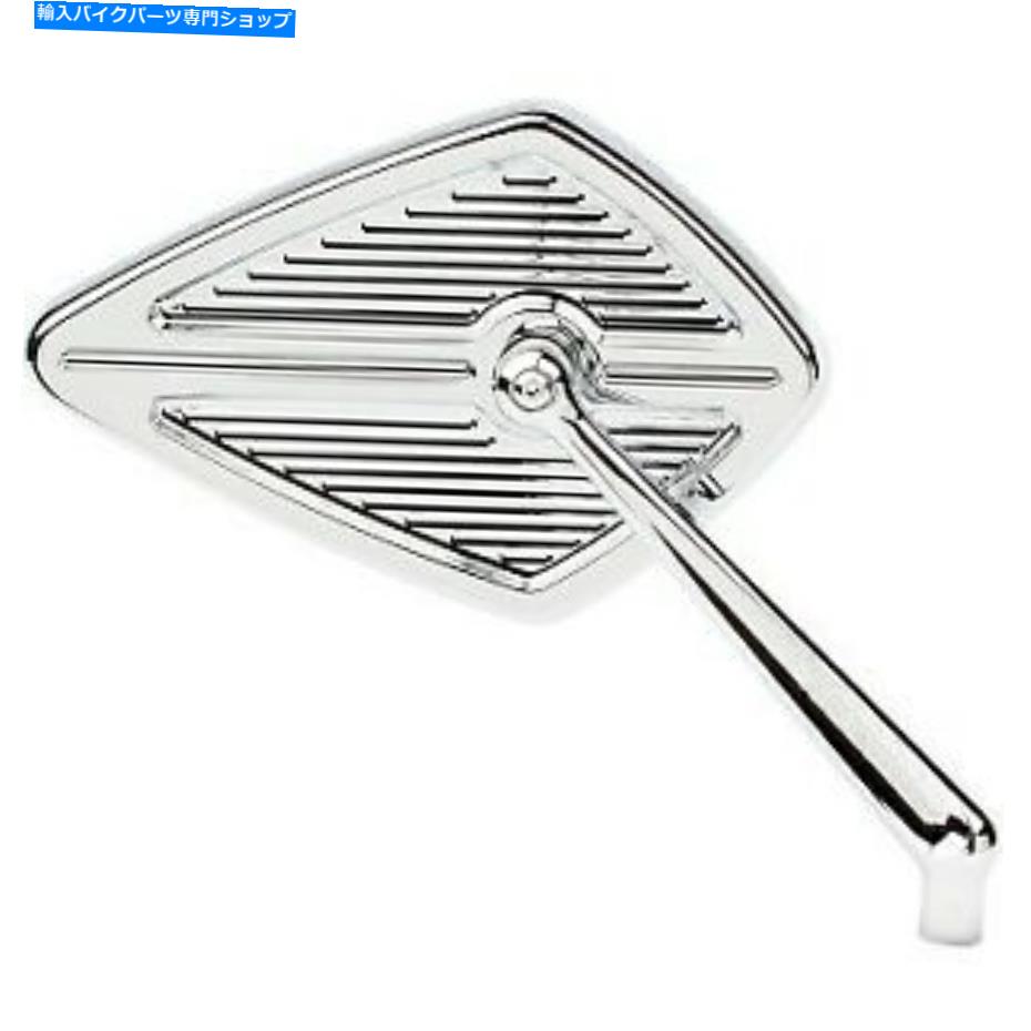 Mirror アーレンネス右側クロムダイヤモンドミラー用ハーレー（それぞれ販売） Arlen Ness Right Side Chrome Diamond Mirror for Harley (SOLD EACH)【並行輸入品】