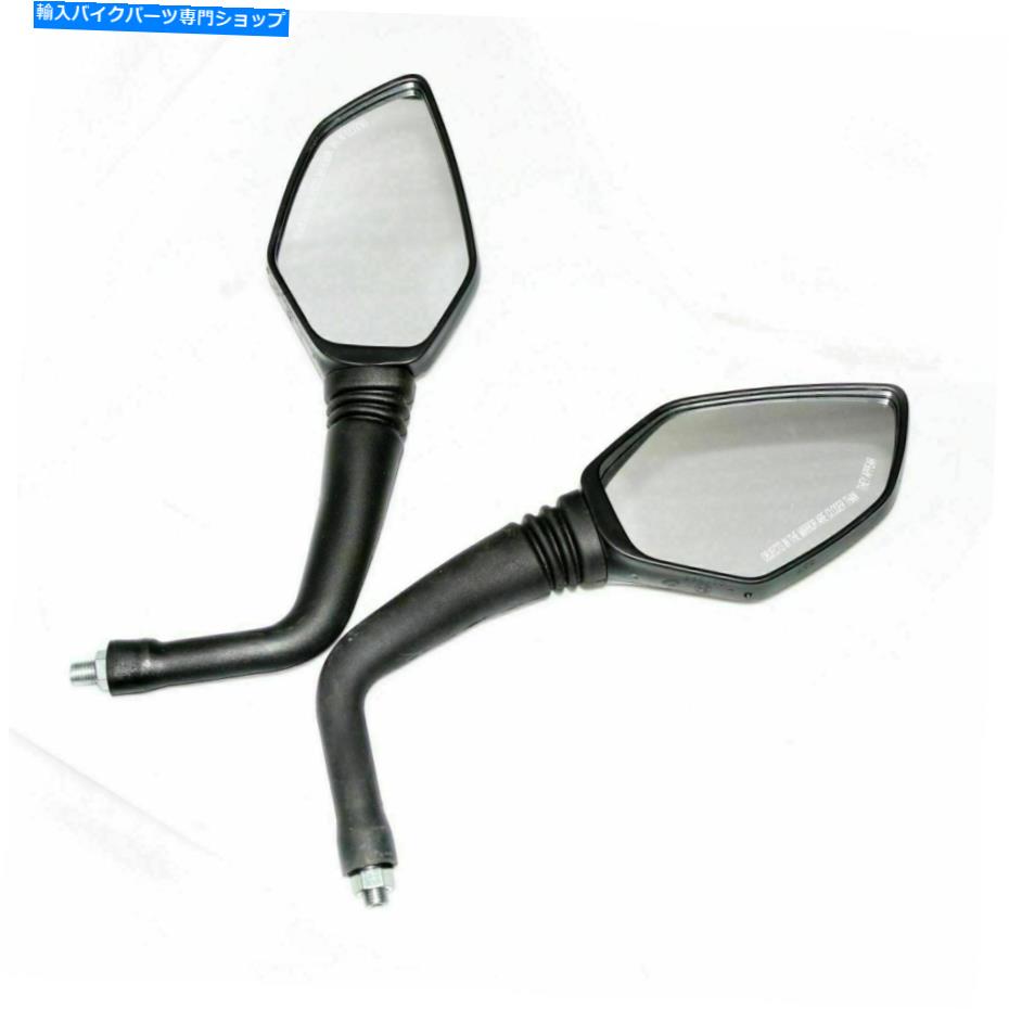 Mirror 左右サイドリアビューミラーセットKTMデューク390 200バイクのフィット Left & Right Side Rear View Mirror Set Fits For KTM Duke 390 200 Bike【並行輸入品】