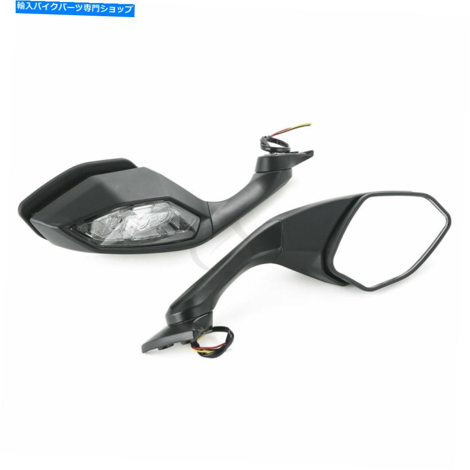 Mirror リアビューミラーLEDヤマハYZF-R1 2015-2019 YZF-R6 YZFR6 2017 Rear View Mirrors LED Turn Signal For Yamaha YZF-R1 2015-2019 YZF-R6 YZFR6 2017【並行輸入品】