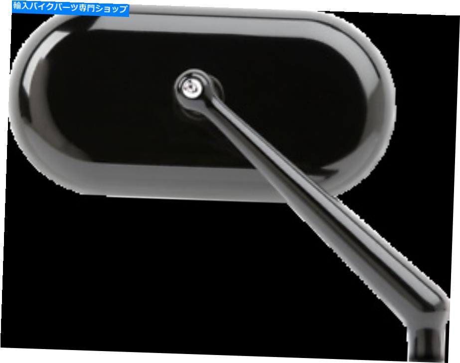 Mirror オートバイミラーハーリーのアーレンネスグロスブラックシングルオーバル右手ネジ Arlen Ness Gloss Black Single Oval Right Hand Screw in Motorcycle Mirror Harley【並行輸入品】