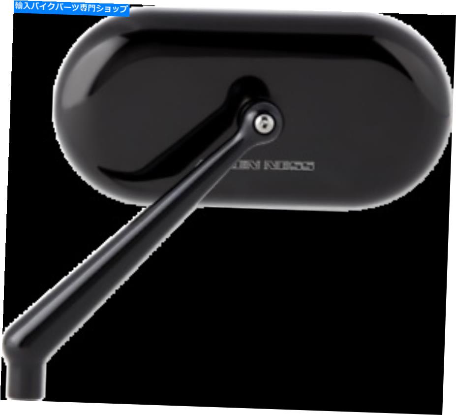 Mirror オートバイミラーハーリーのアーレンネスグロスブラックシングルオーバル左手ネジ Arlen Ness Gloss Black Single Oval Left Hand Screw in Motorcycle Mirror Harley【並行輸入品】